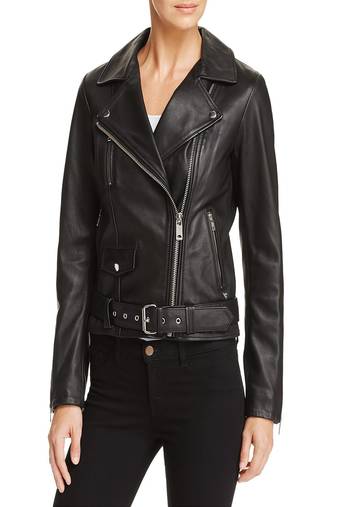 Women's genuine lambskin leather motorcycle slim fit designer biker jacket-ce-211