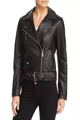 Women's genuine lambskin leather motorcycle slim fit designer biker jacket-ce-211