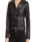 women's genuine lambskin leather biker jacket classic moto zip style advanced
