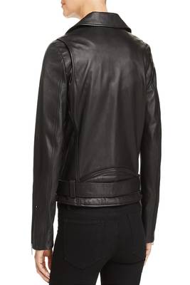 women's genuine lambskin leather biker jacket classic moto zip style advanced 2
