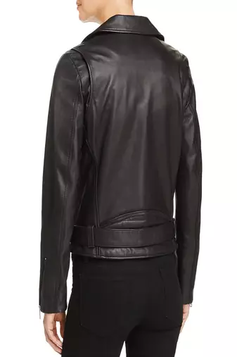 women's genuine lambskin leather biker jacket classic moto zip style advanced