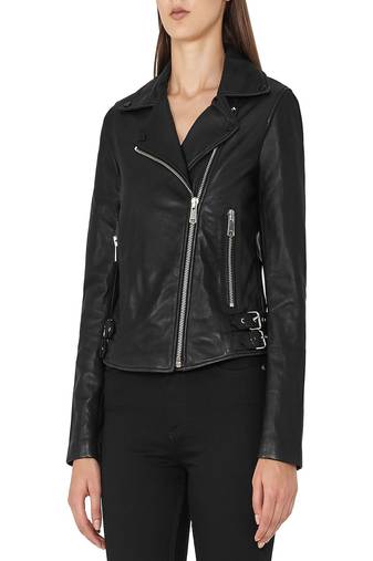 Women's genuine lambskin leather motorcycle slim fit designer biker jacket-ce-215