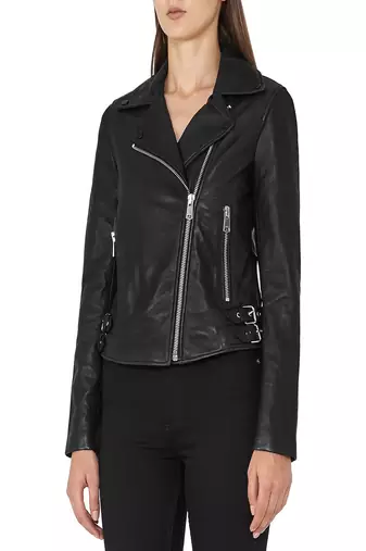 Women's genuine lambskin leather motorcycle slim fit designer biker jacket-ce-215