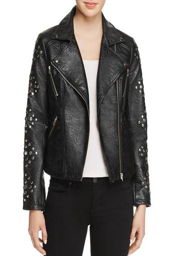 Women's genuine lambskin leather motorcycle slim fit designer biker jacket-ce-216