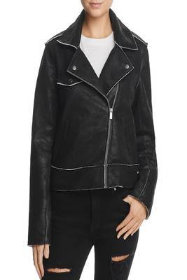 women's genuine lambskin leather biker jacket classic moto zip style premium stylish 3