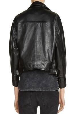 women's genuine lambskin leather biker jacket classic moto zip style premium authentic 2
