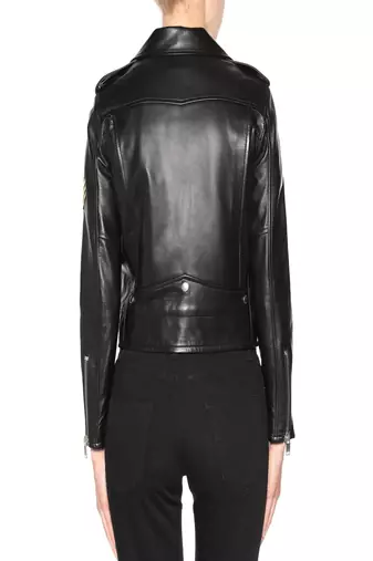 women's genuine lambskin leather biker jacket classic moto zip style premium authentic