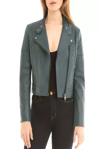 women's genuine lambskin leather biker jacket classic moto zip style premium superior