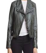 women's genuine lambskin leather biker jacket classic moto zip style premium refined