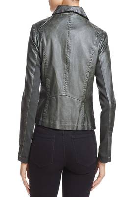women's genuine lambskin leather biker jacket classic moto zip style premium refined 2