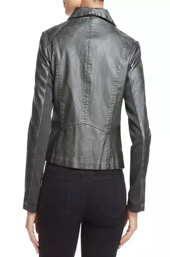women's genuine lambskin leather biker jacket classic moto zip style premium refined