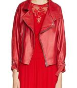 women's genuine lambskin leather biker jacket classic moto zip style premium elegant