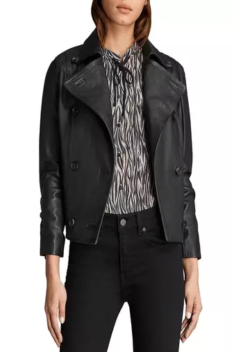 Women's genuine lambskin leather motorcycle slim fit designer biker jacket-ce-223