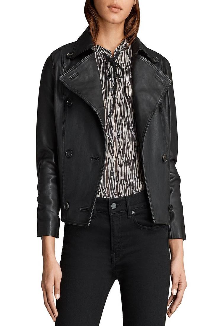 Women's genuine lambskin leather motorcycle slim fit designer biker jacket-ce-223