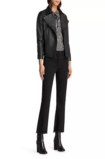 women's genuine lambskin leather biker jacket classic moto zip style premium sophisticated