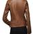 Women's genuine lambskin leather motorcycle slim fit designer biker jacket-ce-224