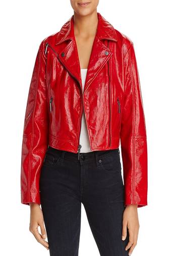 Women's genuine lambskin leather motorcycle slim fit designer biker jacket-ce-226