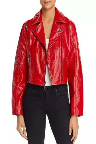 Women's genuine lambskin leather motorcycle slim fit designer biker jacket-ce-226