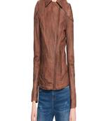 women's genuine lambskin leather biker jacket classic moto zip style premium distinctive