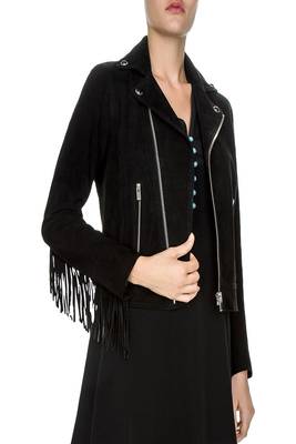 women's genuine lambskin leather biker jacket classic moto zip style premium luxury 3
