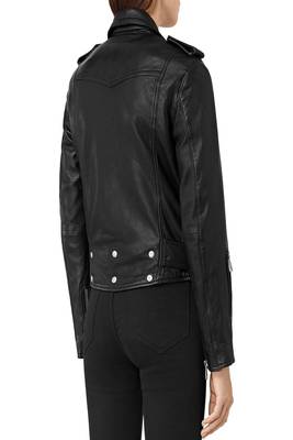 women's genuine lambskin leather biker jacket classic moto zip style premium deluxe 2