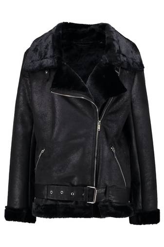 Women's genuine lambskin leather motorcycle slim fit designer fur biker jacket-ce-231