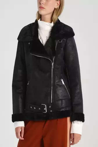 women's genuine lambskin leather biker jacket classic moto zip style premium select
