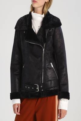 women's genuine lambskin leather biker jacket classic moto zip style premium select 4