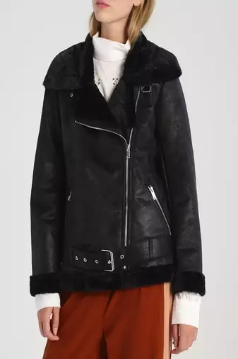 women's genuine lambskin leather biker jacket classic moto zip style premium select