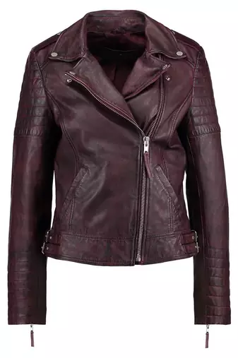women's genuine lambskin leather biker jacket classic moto zip style premium signature