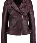 women's genuine lambskin leather biker jacket classic moto zip style premium signature