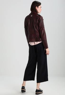 women's genuine lambskin leather biker jacket classic moto zip style premium signature 3