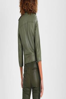 women's genuine lambskin leather biker jacket classic moto zip style premium special 2