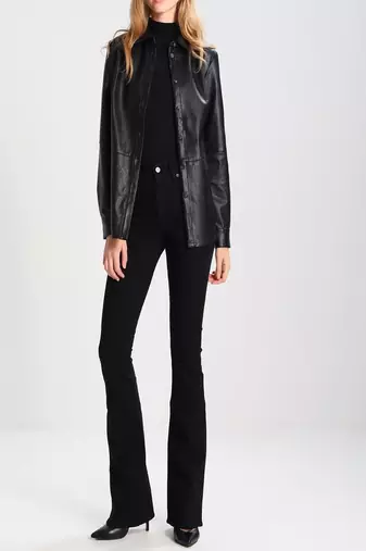 Women's genuine lambskin leather jacket motorcycle slim fit designer biker jacket-ce-235