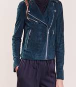 women's genuine lambskin leather biker jacket classic moto zip style premium high quality