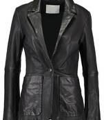 women's genuine lambskin leather biker jacket classic moto zip style premium top grade