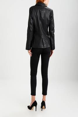 women's genuine lambskin leather biker jacket classic moto zip style premium top grade 2