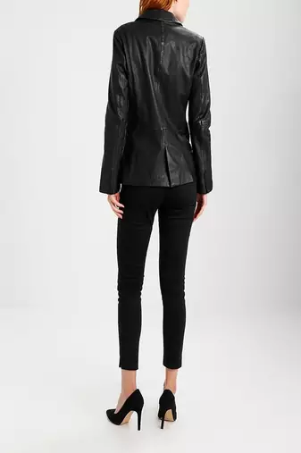 women's genuine lambskin leather biker jacket classic moto zip style premium top grade
