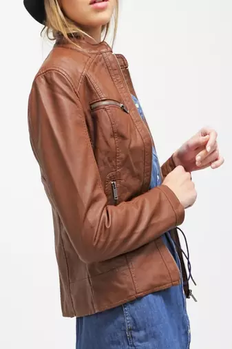 women's genuine lambskin leather biker jacket classic moto zip style premium fine