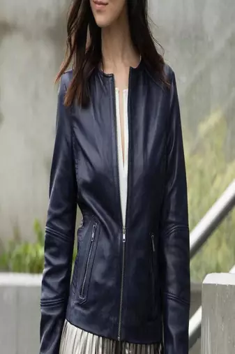 Women's genuine lambskin leather jacket motorcycle slim fit designer biker jacket-ce-239