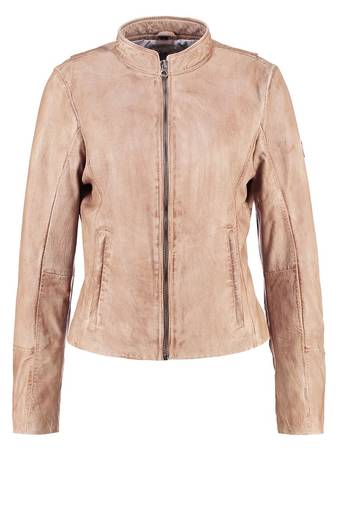 Womens genuine lambskin cream leather motorcycle slim fit ladies biker jacket-cl-w240