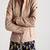 Womens genuine lambskin cream leather motorcycle slim fit ladies biker jacket-cl-w240