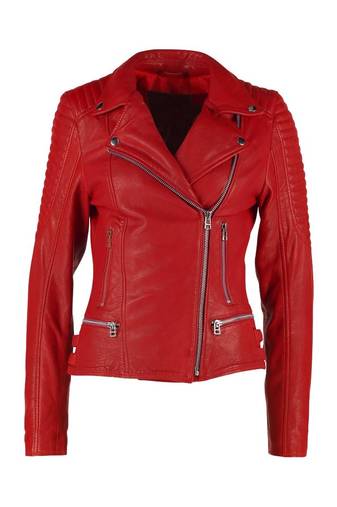 Women's genuine lambskin leather jacket motorcycle slim fit designer biker jacket-ce-242