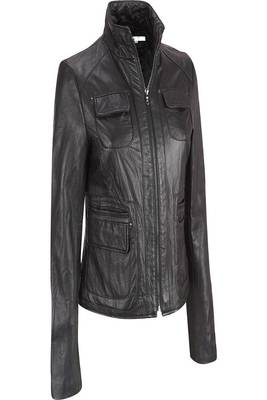 women's genuine lambskin leather biker jacket classic moto zip style premium featured 1