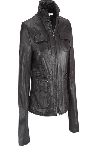 Women's genuine lambskin leather jacket motorcycle slim fit designer biker jacket-ce-243