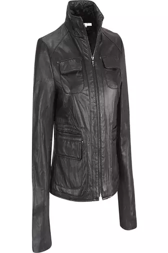 Women's genuine lambskin leather jacket motorcycle slim fit designer biker jacket-ce-243