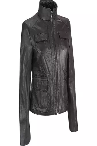 women's genuine lambskin leather biker jacket classic moto zip style premium featured