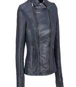 women's genuine lambskin leather biker jacket classic moto zip style exclusive premium