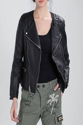 women's genuine lambskin leather biker jacket classic moto zip style exclusive modern 1