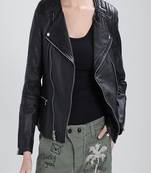 women's genuine lambskin leather biker jacket classic moto zip style exclusive modern